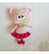 Pig Kostümlü Bonnie Amigurumi Organik Oyuncak