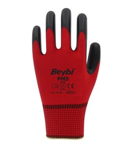 Beybi Nitril PMK PN5 Kırmzı Siyah 10 Beden 12li Paket