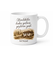 Memleketten Gelen Haber Temalı Kupa Bardak Nostaljik Hediye