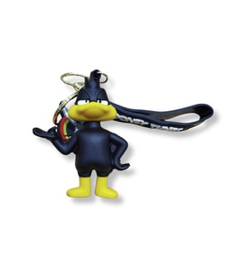 Daffy Duck Premium 3D Figürlü Looney Tunes Yazılı Bilek Kayışlı Anahtarlık - 1 ADET