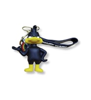 Daffy Duck Premium 3D Figürlü Looney Tunes Yazılı Bilek Kayışlı Anahtarlık - 1 ADET