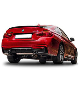 Bmw 4 Serisi F32 Cope Uyumlu Sağ-Sol Tek Çıkışlı Arka  Difüzör (Plastik)