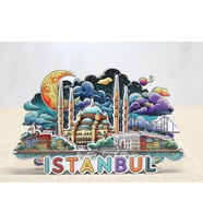 Ahşap İstanbul Temalı Magnet Alk4599
