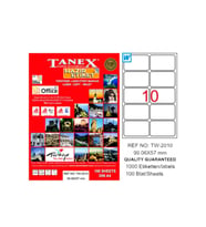 Tanex Lazer Etiket 100 Yaprak 99.1x57 Laser-Copy-Inkjet TW-2010 (20 Paket)