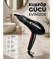 2200W Güçlü Motorlu Ergonomik Fön Makinesi