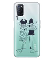 Oppo Best Friend Tasarımlı Şeffaf Telefon Kılıfı