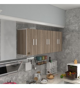 Kenzlife hazır mutfak nonus crd 060*150*32 mutfak banyo dolabı kapaklı raflı (Karışık)