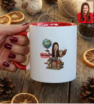Kişiye Özel Karikatürlü Kadın Öğretmen Kupa Bardak Öğretmenler Günü Hediyesi