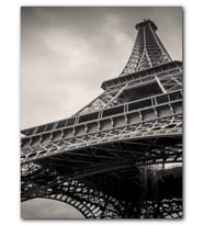 Cakatablo MDF (Ahşap) Tablo Eyfel Kulesi Paris Fransa Gri Görsel