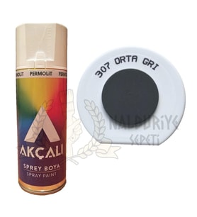 Akçalı Akrilik Sprey Boya ORTA GRİ 400 ml - RAL7015 - 307
