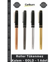 #Tükenmez Lüks Metal Ofis Hediye Prestijli Ergonomik İmza Şık Tasarım Roller Tükenmez Kalem GOLD