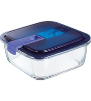 Luminarc Temp Easy Box Kare Vakumlu Saklama Kabı 122 CC Mavi Kapak 003P7421