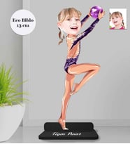 Kişiye Özel Cimnastik Kız Ahşap Eco Biblo -2