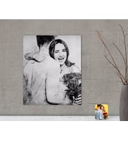 BK Gift Kişiye Özel Karakalem Tasarımlı Dekoratif Ahşap Tablo 13x15cm