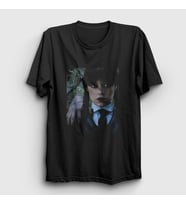 Presmono Unisex Siyah Thing And Wednesday Addams Family Addams Ailesi T-Shirt 366210tt