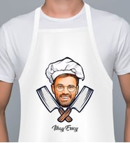 Kişiye Özel Chef- Aşçı Karikatür Mutfak Önlüğü
