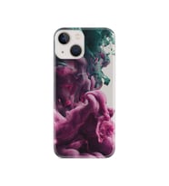 Apple Iphone 13 Kılıf 6.1" Kılıf Resimli Desenli Baskılı Silikon Kılıf Pink Green Cloud 1306