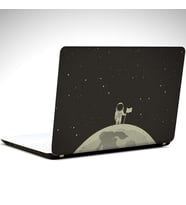 Ay ve Astronot Laptop Sticker 15.6 inch (38X27CM)