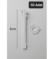 UPEKA Gözlük Stand Burunluk Gözlük Askılığı Boy 8 cm 50 Adet (Beyaz - Buz)