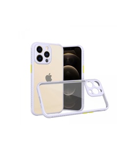 Newface Apple iPhone 13 Pro Kılıf Miami Şeffaf Silikon - Lila