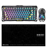 Gravastar K1 Lite Mekanik Gaming Klavye, M2 Kablosuz Optik Mouse ve Mousepad Oyuncu Seti, Stealth Black