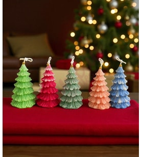 Mumelia Candles Ağaç Formunda - Doğal Soya Dekoratif Mum - Açık Yaprak