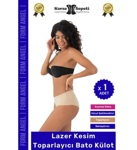 #BatoKülot Karın Basen Toparlayıcı Kaymaz İz Yapmaz Lazer Kesim Toparlayıcı Bato Külot - 1 Adet (Ten)