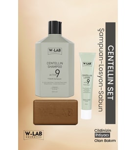 W-Lab Cosmetics Centellin Set Şampuan - Losyon - Sabun