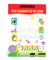 Okul Öncesi Laminasyonlu Çizgi Çalışmaları YAZ-SİL Kitabı