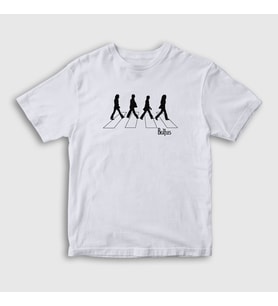 Presmono Unisex Çocuk Beyaz Walk The Beatles T-Shirt 115741tt (Beyaz)