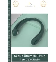 #BoyunVantilatörü Sessiz Şarjlı Taşınabilir Mini USB Giyilebilir Hava Soğutucu Üflemeli Boyun Vantil