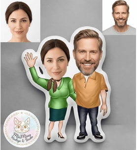 Kişiye Özel Çift Şekilli Maskot Yastık