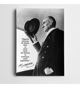 Atatürk Özgürlük Kanvas Tablo