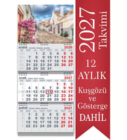 Büyük Boy Gemici Takvimi Denizci Duvar Takvimi Gri Renk 33x77,5 cm