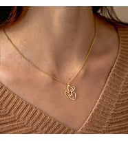 Kişiye Özel Zarif 3 Kalp Harf Kolye 925K Gümüş (Gold)