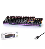 Auris KG10 Kablolu Oyuncu Klavye Mekanik Hissli RGB Q Siyah
