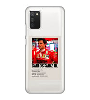 Samsung Galaxy A02S Uyumlu Carlos Sainz Desenli Şeffaf Telefon Kılıfı