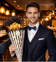 Koni Club Premium Erkek Hediye Konisi 14– Papyon, Deri Cüzdan, Bileklik & Aksesuar Seti (6 Parça)