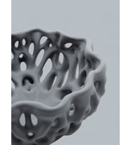 MYCRAFT3D Organik Delikli Dekoratif Kase Modern Şık Hafif Dayanıklı Ev Dekoru 20x9 cm