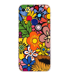 PrintiFy Honor 8A ile Uyumlu Retro Color 2  Kamera Korumalı Şeffaf  Kılıf