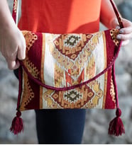 BK Gift El Yapımı Otantik Türk Kilim Omuz Çantası -4, Günlük, Kitap, Tablet, Plaj ve Seyahat Çantası