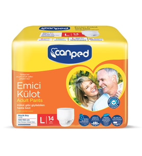 Canped Emici Külot Pants Hasta Yetişkin Bezi L - Büyük - Large 14 Adet Ekonomik Pk