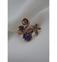 STONEAGE ÖZEL TARASIM AMETİST YÜZÜK (Altın / Dore)