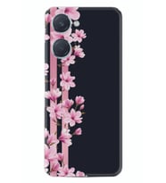 Vivo Y18 Kılıf Desenli Silikon Pink Flowers 3 1393