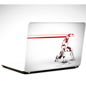 İron Man Beyaz Laptop Sticker 12 İnch (29X24CM)