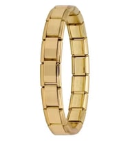İtalyan 18-21cm Beden Seçenekli Charm Çelik Bileklik scb38 (Sarı)