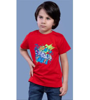 Toontoy Erkek Çocuk Born To Skate Baskılı Tişört (Kırmızı)