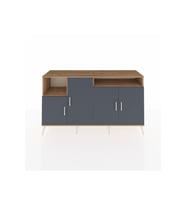 Kronos Konsol 5 Raflı 4 Kapaklı 176x59x99 Çam-Antrasit/Çam