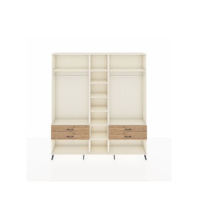 Arges Dolap 10 Raflı 4 Çekmeceli 2 Askılı 220x30x243 Aytaşı-Aytaşı/Çam