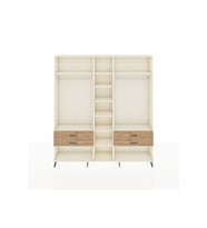 Arges Dolap 10 Raflı 4 Çekmeceli 2 Askılı 220x30x243 Aytaşı-Aytaşı/Çam
